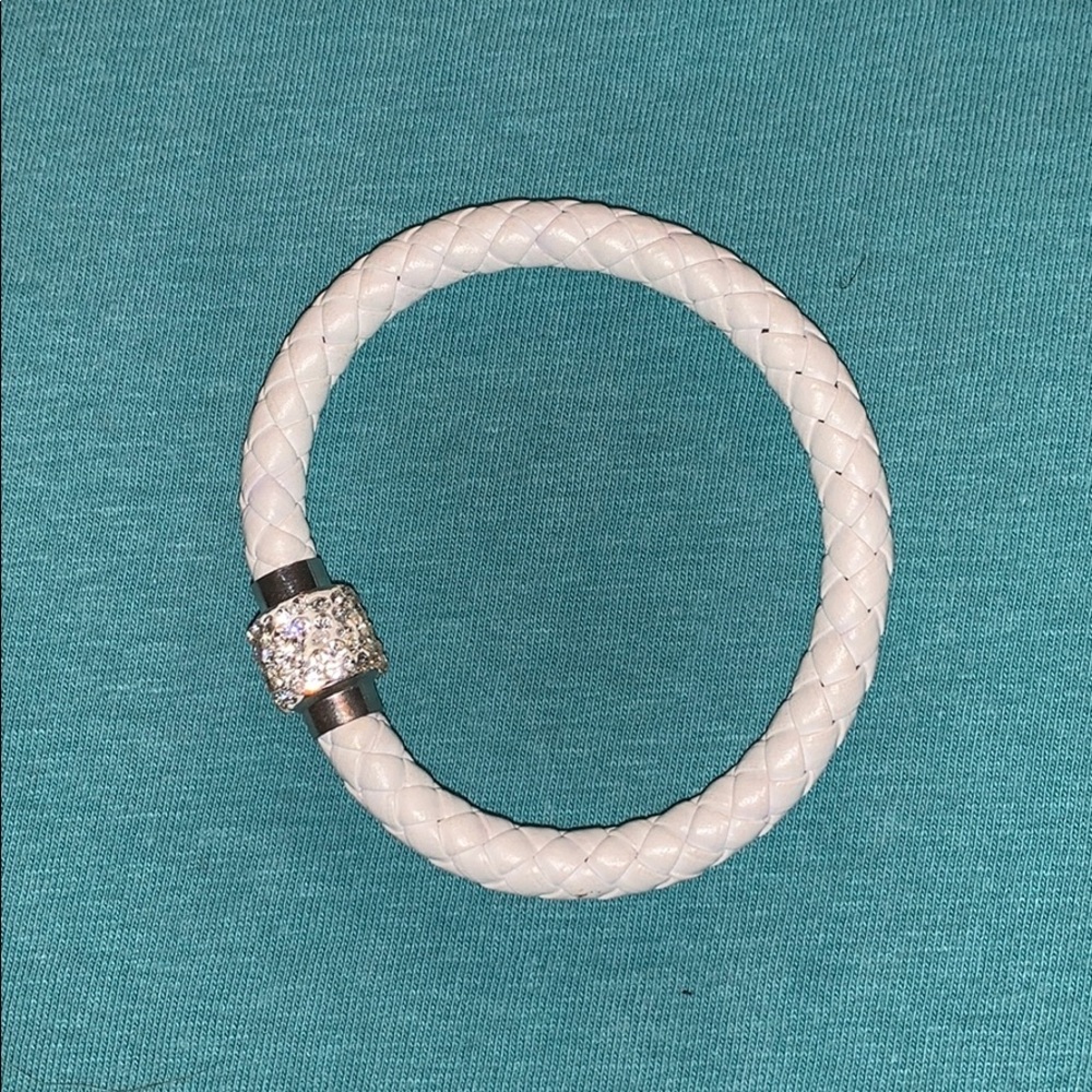 White leather bracelet